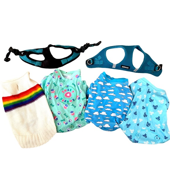 Other - XS/ S dog puppy sweater and harness bundle